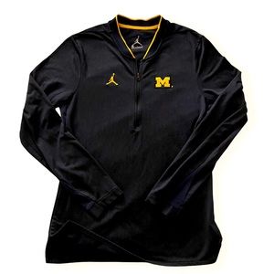 Jordan Michigan quarter zip long sleeve shirt